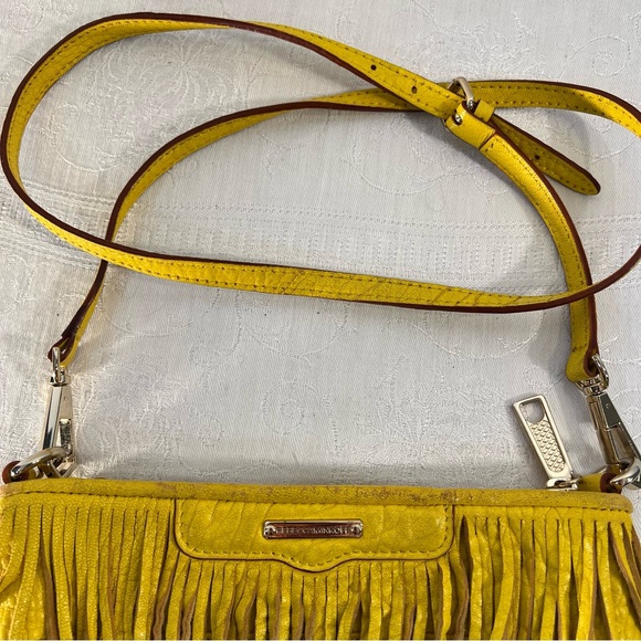 Rebecca Minkoff Yellow Fringe Crossbody Bag - Picture 2 of 12